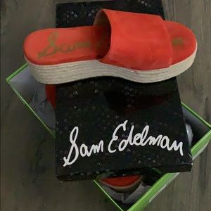 Sam Edelman Weslee Women’s Red Platform Sandals